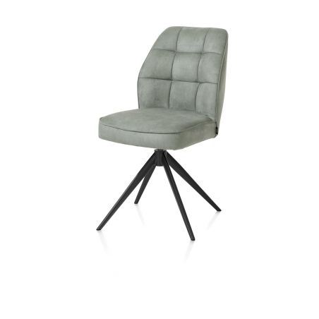 Bell, chaise - pietement rough off black - pivotante - confort ressorts - Calabria