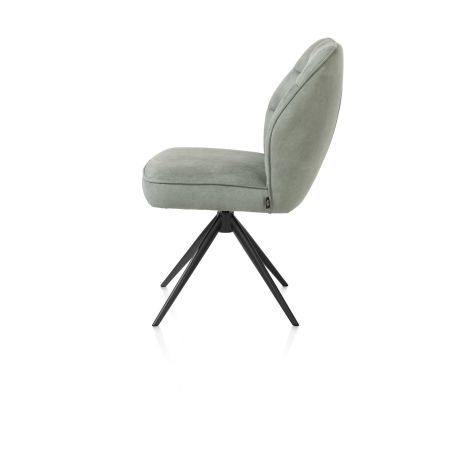 Bell, chaise - pietement rough off black - pivotante - confort ressorts - Calabria