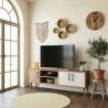 Meuble TV 150 cm EXODUS en décor chêne et blanc