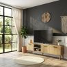 Meuble TV 180 cm EXODUS en décor chêne