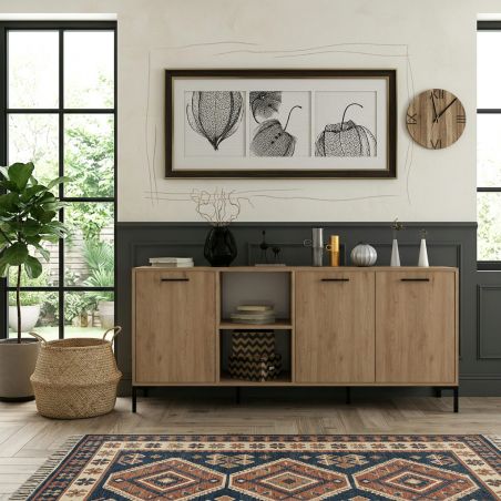 Buffet 180 cm AURELIEN en décor chêne