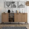Buffet 180 cm AURELIEN en décor chêne