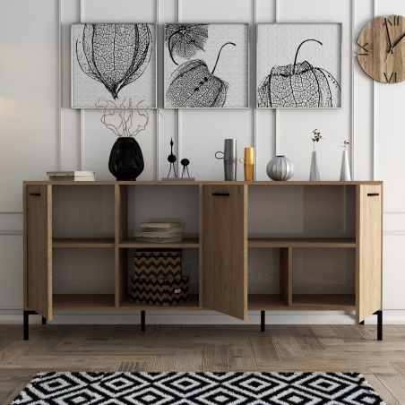 Buffet 180 cm AURELIEN en décor chêne