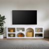 Meuble TV 160 cm FERGUS en blanc