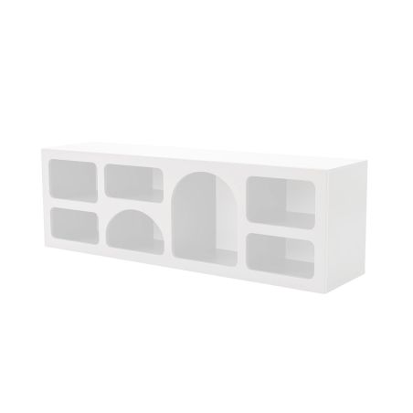 Meuble TV 160 cm FERGUS en blanc