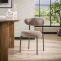 Chaise ROUNDY en tissu coloris sable ou brun