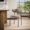 Chaise ROUNDY en tissu coloris sable ou brun