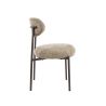 Chaise ROUNDY en tissu coloris sable ou brun