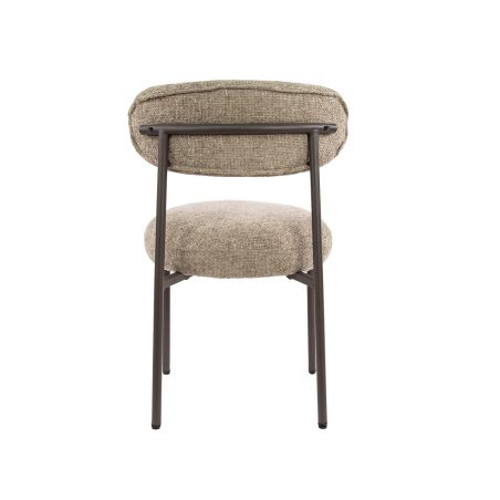 Chaise ROUNDY en tissu coloris sable ou brun
