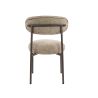 Chaise ROUNDY en tissu coloris sable ou brun