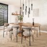 Chaise ROUNDY en tissu coloris sable ou brun