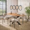 Chaise ROUNDY en tissu coloris sable ou brun