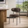 Chaise ROUNDY en tissu coloris sable ou brun