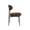 Chaise ROUNDY en tissu coloris sable ou brun