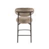 Tabouret de bar ROUNDY en tissu coloris sable