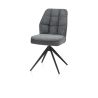 Bell, chaise - pietement rough off black - pivotante - confort ressorts - combination Calabria /Vada - Henders and Hazel