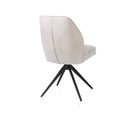 Bell, chaise - pietement rough off black - pivotante - confort ressorts - combination Calabria /Vada - Henders and Hazel