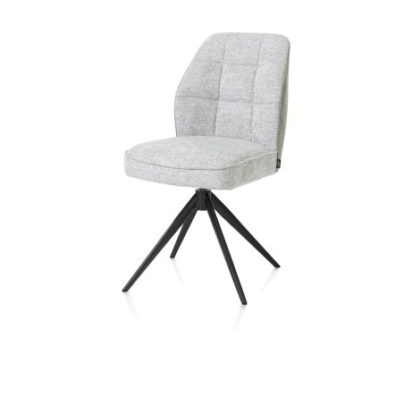 Bell, chaise - pietement rough off black - pivotante - confort ressorts - combination Calabria /Vada - Henders and Hazel