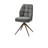 Bell, chaise - pietement steelbrown - pivotante - confort ressorts - Calabria