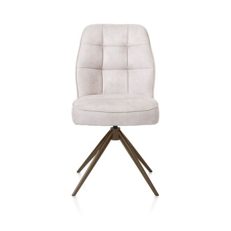 Bell, chaise - pietement steelbrown - pivotante - confort ressorts - Calabria