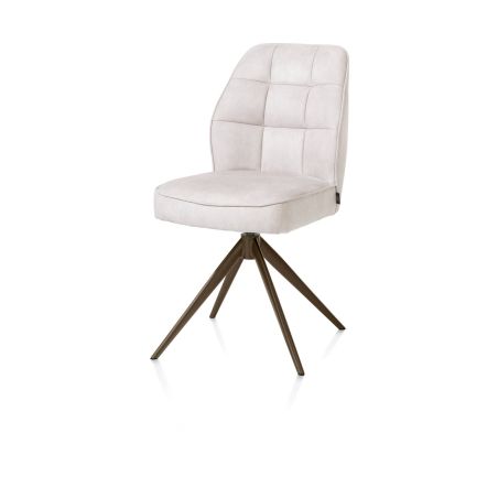 Bell, chaise - pietement steelbrown - pivotante - confort ressorts - Calabria