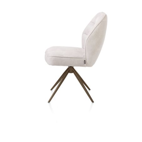 Bell, chaise - pietement steelbrown - pivotante - confort ressorts - Calabria