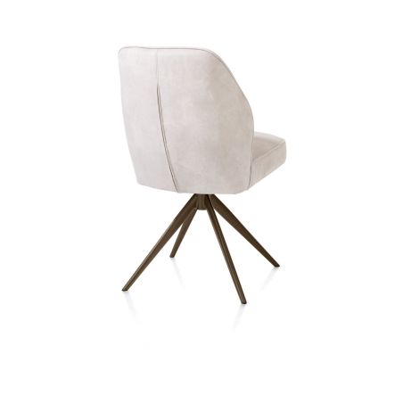 Bell, chaise - pietement steelbrown - pivotante - confort ressorts - Calabria