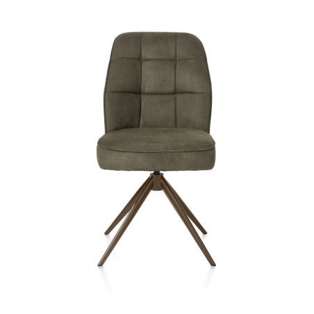 Bell, chaise - pietement steelbrown - pivotante - confort ressorts - Calabria