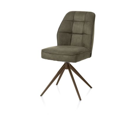Bell, chaise - pietement steelbrown - pivotante - confort ressorts - Calabria