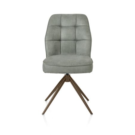 Bell, chaise - pietement steelbrown - pivotante - confort ressorts - Calabria