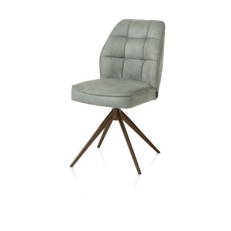 Bell, chaise - pietement steelbrown - pivotante - confort ressorts - Calabria