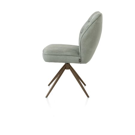 Bell, chaise - pietement steelbrown - pivotante - confort ressorts - Calabria