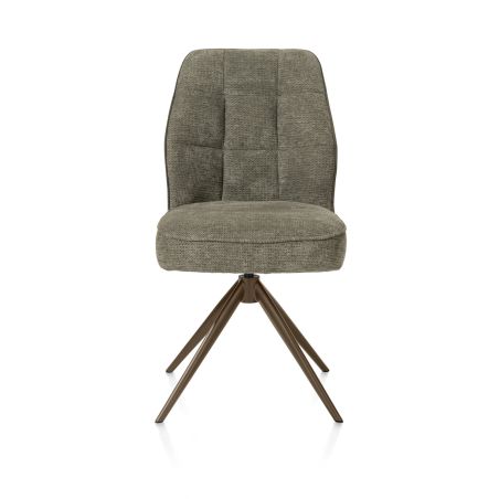 Bell, chaise - pietement steelbrown - pivotante - confort ressorts - combination Calabria / Vada - Henders and Hazel