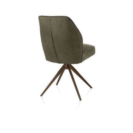 Bell, chaise - pietement steelbrown - pivotante - confort ressorts - combination Calabria / Vada - Henders and Hazel