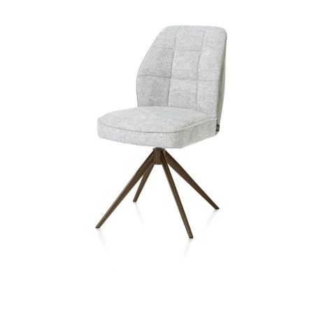 Bell, chaise - pietement steelbrown - pivotante - confort ressorts - combination Calabria / Vada - Henders and Hazel