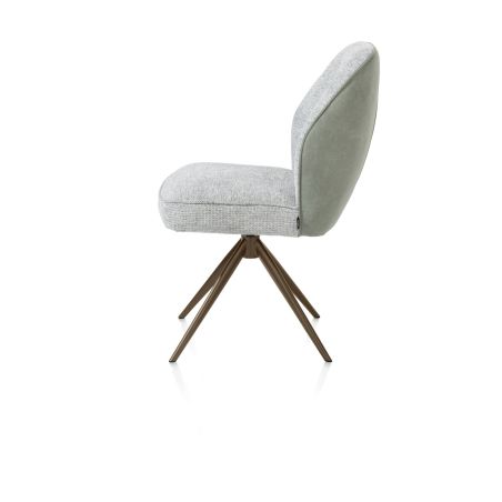 Bell, chaise - pietement steelbrown - pivotante - confort ressorts - combination Calabria / Vada - Henders and Hazel