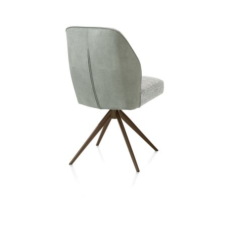 Bell, chaise - pietement steelbrown - pivotante - confort ressorts - combination Calabria / Vada - Henders and Hazel