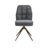 Bell, chaise - pietement steelbrown - pivotante - confort ressorts - combination Calabria / Vada - Henders and Hazel