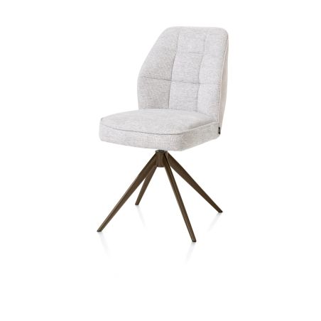 Bell, chaise - pietement steelbrown - pivotante - confort ressorts - combination Calabria / Vada - Henders and Hazel