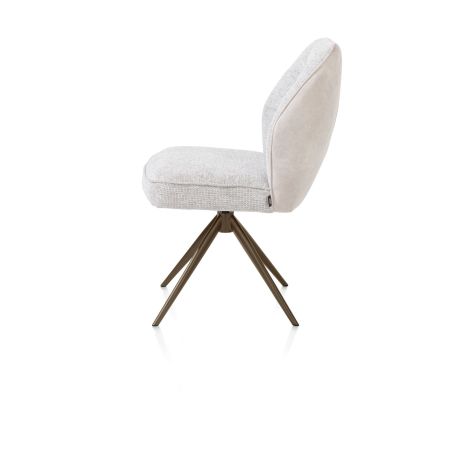 Bell, chaise - pietement steelbrown - pivotante - confort ressorts - combination Calabria / Vada - Henders and Hazel