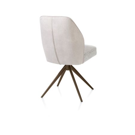 Bell, chaise - pietement steelbrown - pivotante - confort ressorts - combination Calabria / Vada - Henders and Hazel