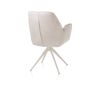 Bell, chaise a accoudoirs - piétement creme - pivotante - confort ressorts - Calabria