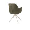 Bell, chaise a accoudoirs - piétement creme - pivotante - confort ressorts - Calabria