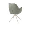 Bell, chaise a accoudoirs - piétement creme - pivotante - confort ressorts - Calabria