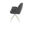 Bell, chaise a accoudoirs - piétement creme - pivotante - confort ressorts - Calabria