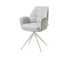 Bell, chaise a accoudoirs - pietement creme - pivotante - confort ressorts - Calabria/Vada
