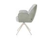 Bell, chaise a accoudoirs - pietement creme - pivotante - confort ressorts - Calabria/Vada