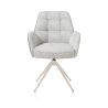 Bell, chaise a accoudoirs - pietement creme - pivotante - confort ressorts - Calabria/Vada