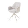 Bell, chaise a accoudoirs - pietement creme - pivotante - confort ressorts - Calabria/Vada