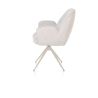 Bell, chaise a accoudoirs - pietement creme - pivotante - confort ressorts - Calabria/Vada